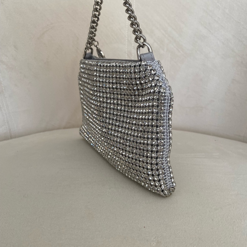 Stella McCartney Silver Crystal Embellished Clutch